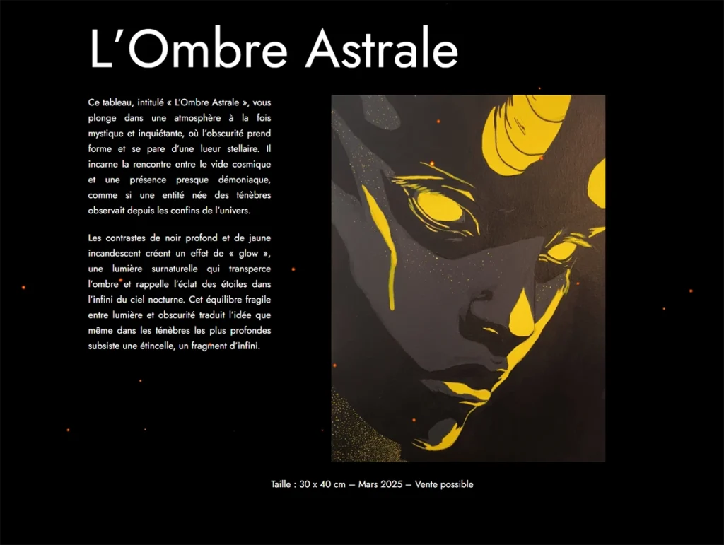 site pour artiste peintre
