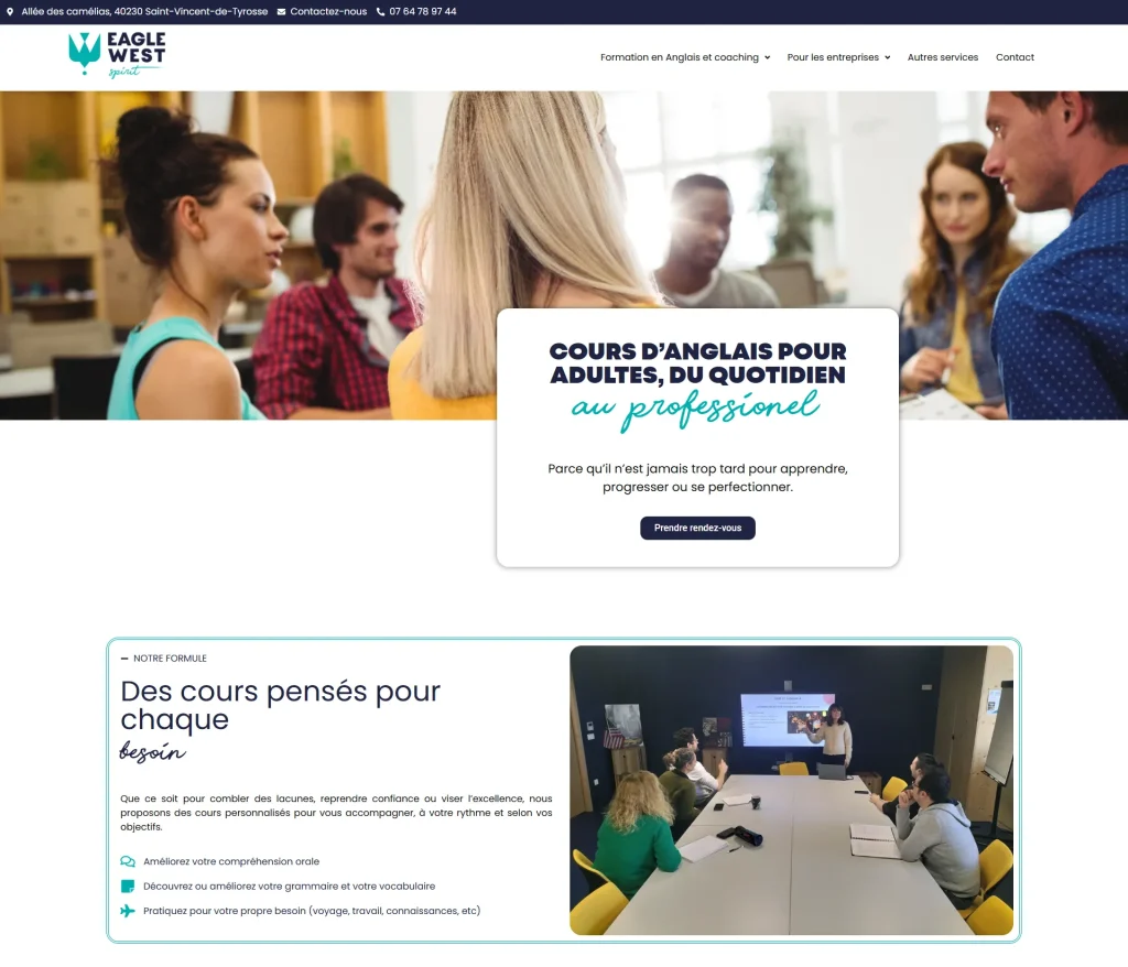 site pour cours de langues