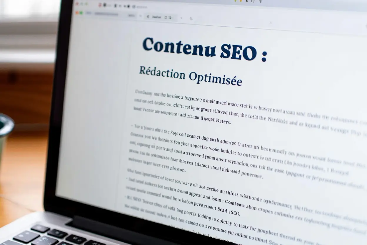 Personne rédigeant un article optimisé pour le SEO