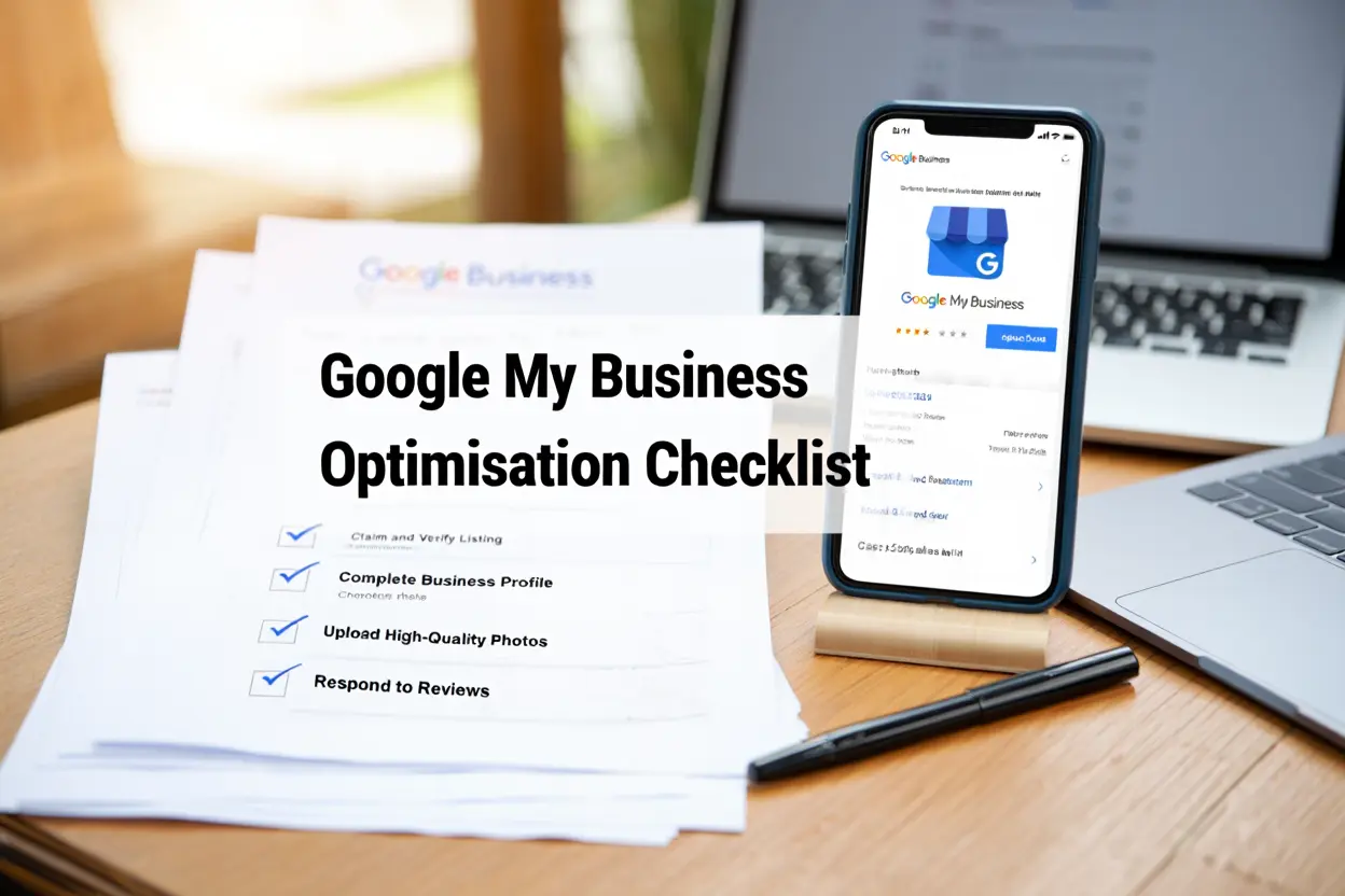 Interface Google My Business avec métriques de performance