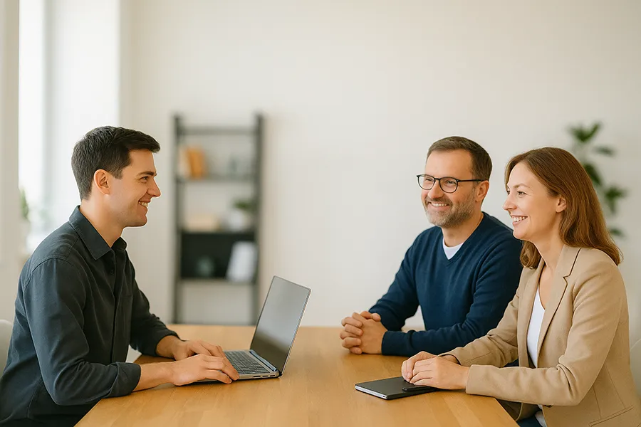 Rencontre entre un client et une agence web à St Vincent de Tyrosse