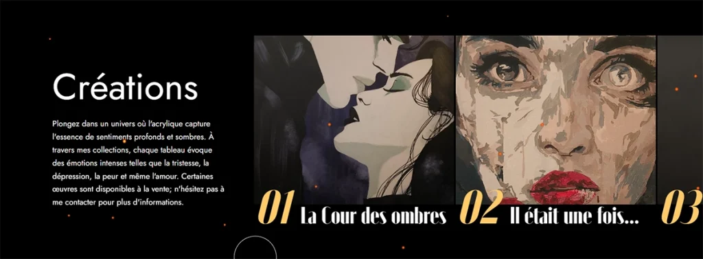 un site pour artiste peintre