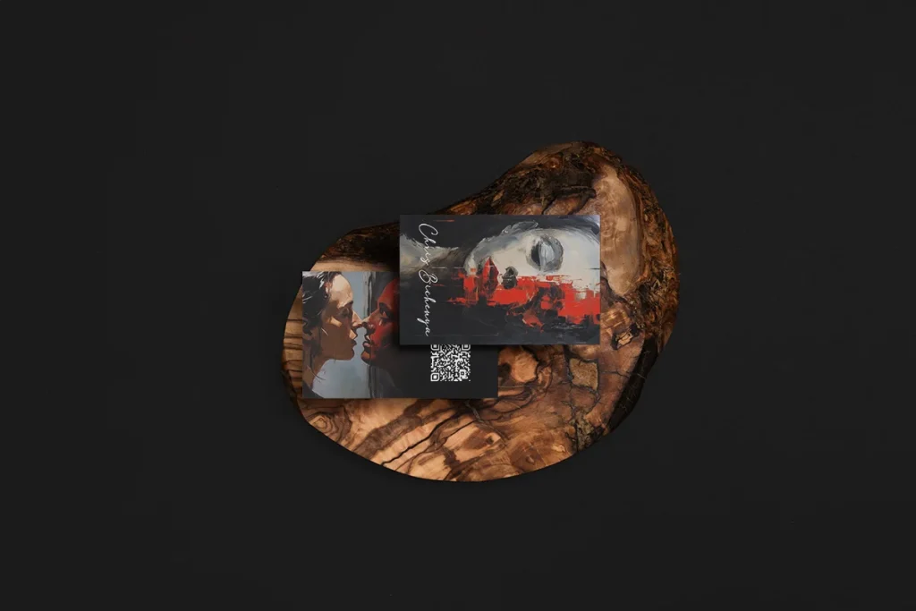 carte de visite pour artistre peintre