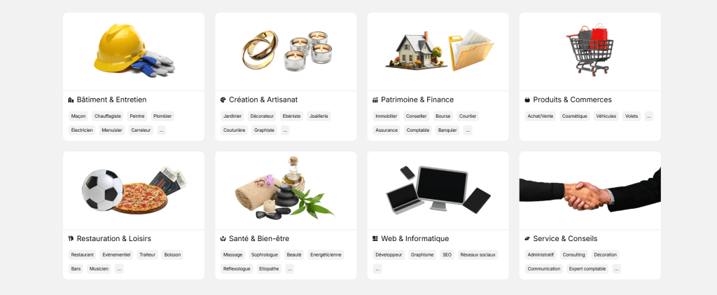 catégories des entreprises membres